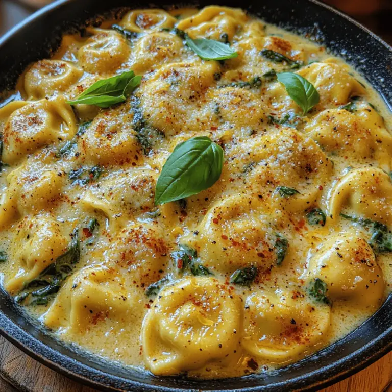 When it comes to comfort food, few dishes can rival the delightful flavors and textures of Creamy Garlic Spinach Tortellini. This dish is a harmonious blend of rich, creamy sauce, fresh spinach, and the satisfying bite of cheese-filled tortellini. Whether you're preparing a quick meal for a busy weeknight or impressing guests at a dinner party, this recipe offers a perfect balance of flavors that are sure to please everyone at the table.