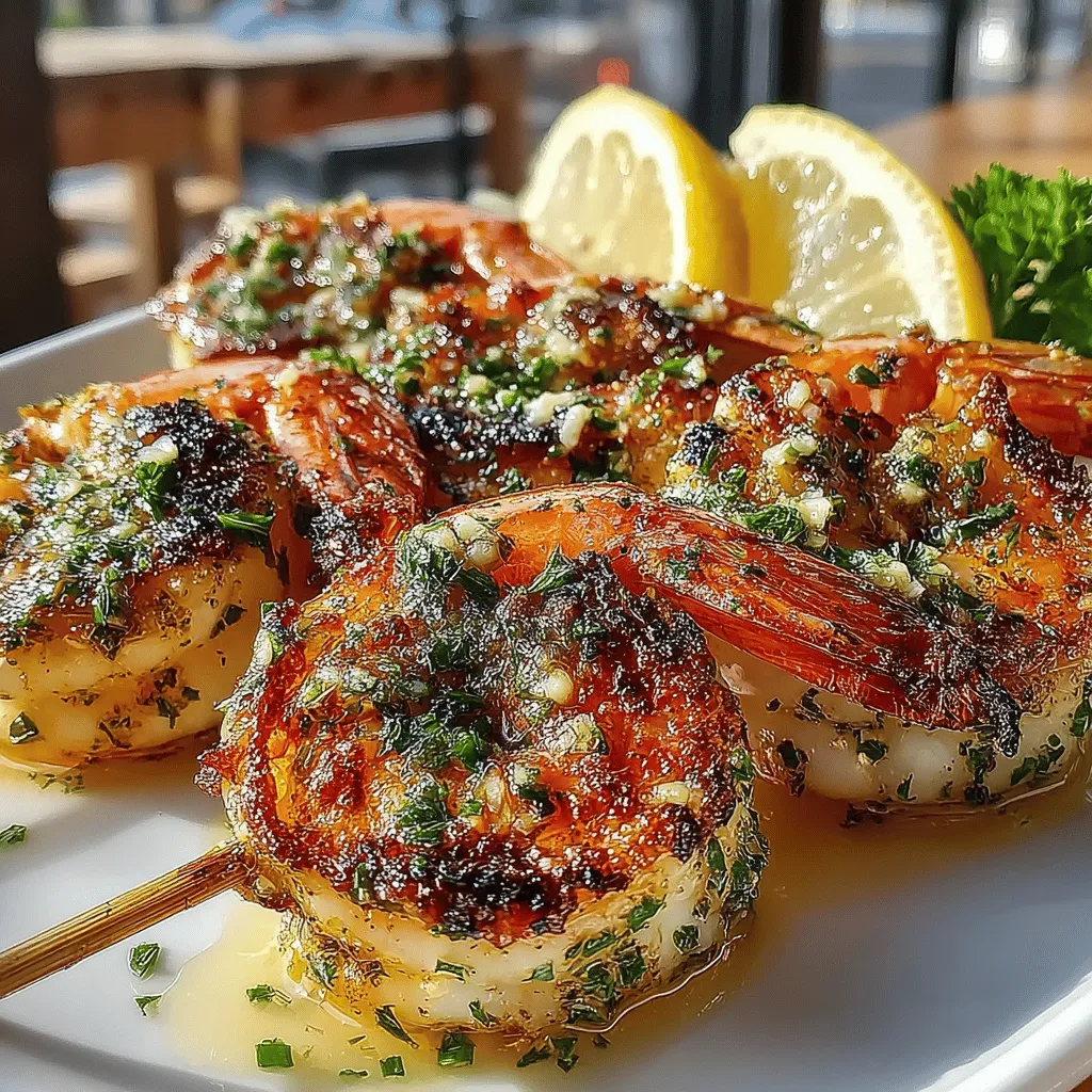 Garlic Butter Shrimp Skewers are a culinary delight that captivates the senses with their rich flavors and enticing aroma. This dish showcases the perfect marriage of succulent shrimp, creamy butter, and aromatic garlic, creating a seafood experience that is both satisfying and indulgent. Whether you're hosting a lively barbecue, planning an elegant dinner party, or simply seeking a quick weeknight meal, these shrimp skewers offer versatility that makes them a go-to choice for any occasion.