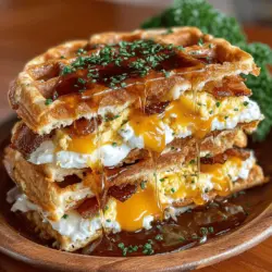 Golden Buttermilk Waffle Breakfast Sliders are the ultimate breakfast indulgence, merging the comforting flavors of homemade waffles with the savory goodness of crispy bacon and fluffy scrambled eggs. As a delightful twist on traditional breakfast fare, these sliders are not only visually appealing but also incredibly satisfying, making them a perfect choice for brunch gatherings or a leisurely weekend breakfast. Whether you're entertaining guests or treating your family to a special morning meal, these sliders are sure to please both kids and adults alike.