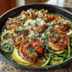 In today’s fast-paced world, finding a meal that is both quick to prepare and packed with flavor can sometimes feel like a daunting task. Enter the Quick & Flavor-Packed Garlic Butter Shrimp & Zoodles. This dish not only promises a delightful burst of flavors but also caters to those who are health-conscious and looking to maintain a balanced diet. With its vibrant mix of garlic, butter, and succulent shrimp, served over zoodles—zucchini strands that serve as a low-carb alternative to pasta—this recipe is a perfect blend of taste and nutrition.