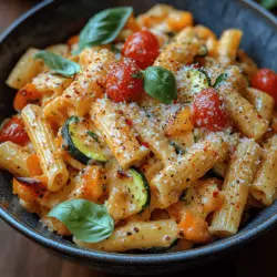 When it comes to comfort food, few dishes can rival the satisfaction offered by a warm plate of creamy pasta. The Creamy Roasted Veggie Pasta stands out not only for its rich and decadent sauce but also for the vibrant array of roasted vegetables that enhance both its flavor and nutritional profile. This dish is a true celebration of wholesome ingredients, making it a perfect option for family dinners, meal prep, or an impressive dish for entertaining guests.