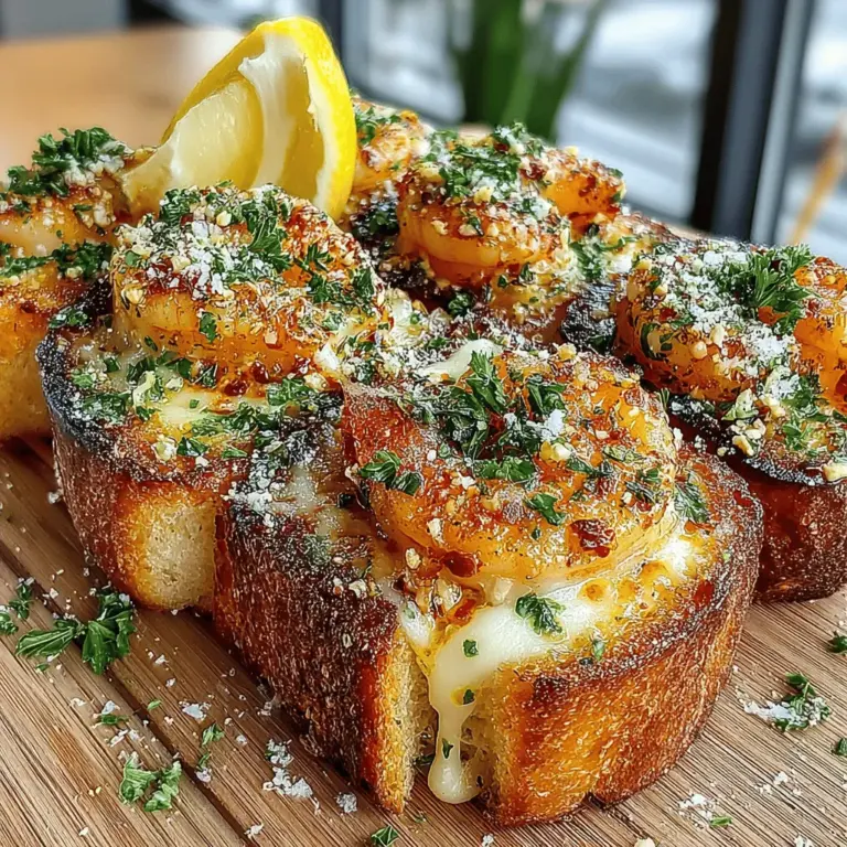 If you’re on the lookout for an appetizer that delights the senses and leaves a lasting impression, look no further than Garlic Butter Shrimp Toast Melts. This dish perfectly marries the succulent flavor of shrimp with the richness of garlic butter and the indulgent melt of cheese, all layered atop crispy sourdough bread. Whether served as a sophisticated starter or a satisfying main course, these toast melts are sure to elevate any dining experience.