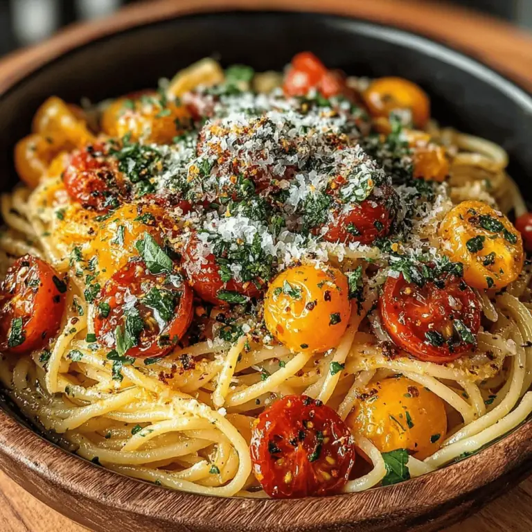 The heart of Zesty Lemon Basil Pasta Delight lies in its vibrant flavor profile, which is crafted through a harmonious blend of fresh cherry tomatoes, zesty lemon, and aromatic basil. Cherry tomatoes, with their sweet yet slightly tangy taste, serve as the perfect base, complementing the bright acidity of the lemon zest and juice. When cooked, these tomatoes burst with flavor, releasing their juices and creating a delectable sauce that clings beautifully to the pasta.