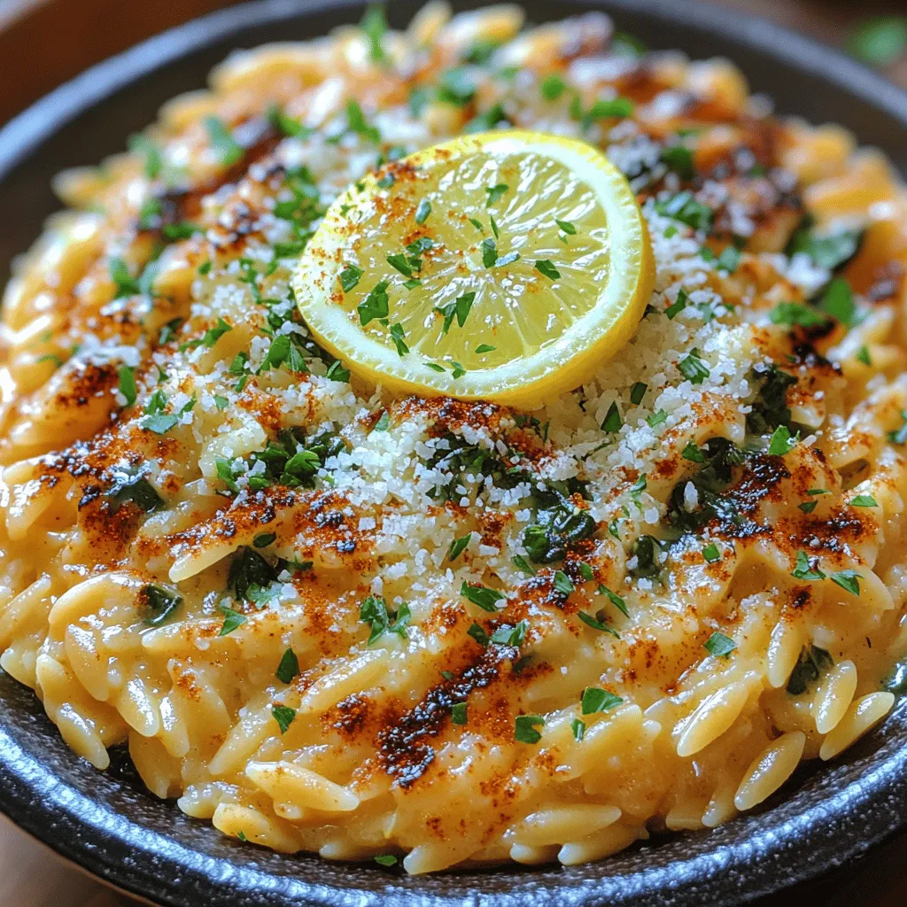 If you're searching for a dish that beautifully marries zesty flavors with creamy textures, look no further than Zesty Creamy Lemon Orzo with Spinach. This delightful pasta dish captures the essence of comfort food while incorporating the freshness of lemon and the nutritional benefits of spinach. Perfect for a quick weeknight dinner or a sophisticated gathering, this recipe is sure to impress.