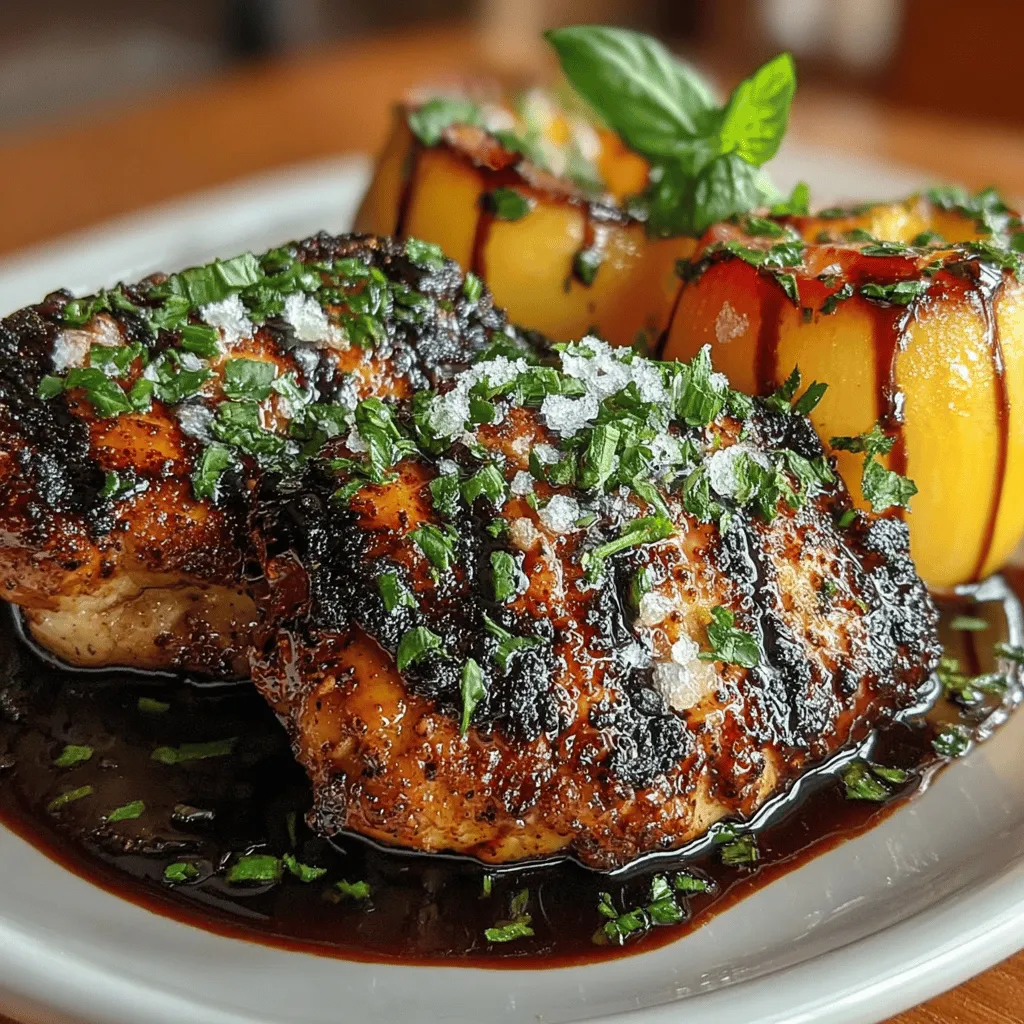 As the summer sun shines brightly and the days grow longer, there's nothing quite like firing up the grill and enjoying the vibrant flavors of seasonal ingredients. One dish that perfectly encapsulates the essence of summer is Grilled Peach Chicken with Balsamic Drizzle. This recipe combines succulent chicken breasts with juicy, sweet peaches, all enhanced by a tangy balsamic reduction that ties the flavors together beautifully. It’s a dish that not only pleases the palate but also embodies the spirit of outdoor cooking and fresh, seasonal ingredients.