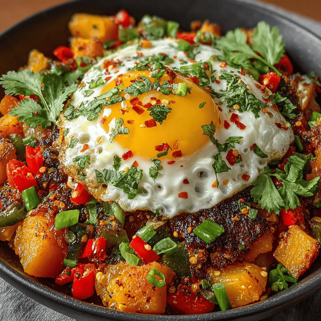If you're on the lookout for a dish that bursts with vibrant flavors and nutritional goodness, look no further than Spicy Sweet Potato Hatch Chili Hash. This delightful recipe combines the earthy sweetness of sweet potatoes with the smoky, piquant notes of hatch chiles, resulting in a satisfying and versatile meal. Whether served up for breakfast, brunch, or any time of day, this hash caters to a wide range of palates, making it a perfect choice for family gatherings or a cozy solo meal.