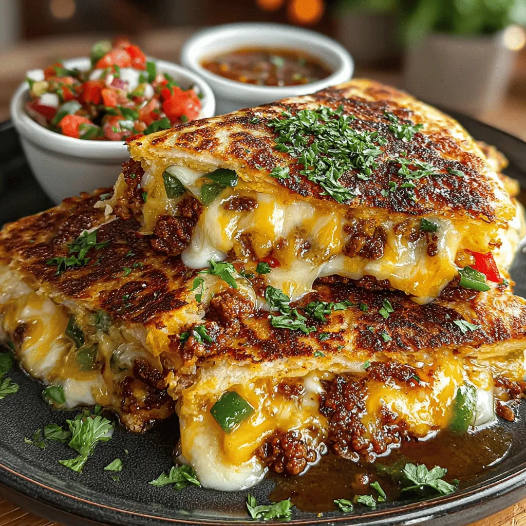 If you're searching for a dish that bursts with vibrant flavors and offers versatility for any time of day, look no further than the Spicy Sunrise Green Chili Quesadilla. This culinary gem combines the rich, savory taste of chorizo (or a vegetarian alternative), fresh vegetables, and gooey Monterey Jack cheese, creating a delightful experience for your taste buds. Whether enjoyed for breakfast, lunch, or dinner, this dish is sure to impress family and friends alike.