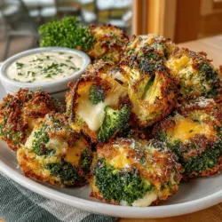 Crispy Air Fryer Broccoli Cheddar Poppers are quickly becoming a favorite for those seeking a delicious way to enjoy vegetables without compromising on flavor. These delightful bites are not only packed with the goodness of broccoli but are also enrobed in a rich blend of sharp cheddar and creamy Parmesan cheeses. Perfect as an appetizer, snack, or even a light meal, they offer a satisfying crunch and a burst of flavor in every bite. Whether you are a seasoned cook or a kitchen novice, this recipe is straightforward and requires minimal preparation, making it accessible for all.