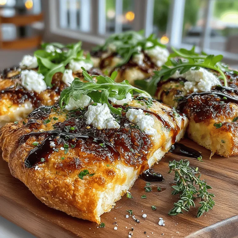 In the world of culinary delights, few combinations excite the palate quite like the marriage of sweet and savory flavors. The Sweet & Savory Fig Jam Pizza is a perfect embodiment of that harmony, uniting the rich sweetness of fig jam with the creamy tang of goat cheese and the fresh bite of arugula. This innovative take on traditional pizza offers a delightful explosion of flavors and textures that is sure to impress anyone you serve it to. Whether you are preparing for a casual family dinner, hosting a gathering of friends, or simply indulging in a creative culinary project, this pizza recipe stands out as an extraordinary choice.