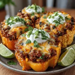 Stuffed bell peppers are a delightful culinary creation that brings together vibrant colors, hearty flavors, and nutritious ingredients. Among the myriad of stuffed pepper recipes, Fiesta Taco-Stuffed Bell Peppers stand out as a particularly engaging dish that transforms a simple pepper into a festive meal. This recipe not only tantalizes the taste buds but also adds a burst of color to your dinner table, making it an appealing choice for families seeking a quick yet satisfying meal.