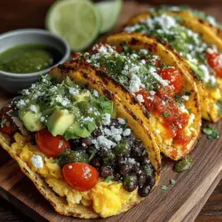 The foundation of any great dish lies in its seasoning. When it comes to Smoky Hatch Chili Breakfast Tacos, the trio of olive oil, smoked paprika, salt, and pepper plays a pivotal role in enhancing the overall flavor profile. Olive oil provides a smooth richness that marries beautifully with the other ingredients, while smoked paprika introduces a warm, smoky depth that elevates the dish to new heights. Meanwhile, salt and pepper are essential for balancing flavors, bringing out the natural sweetness of the hatch chilis and the earthiness of the eggs. Don’t skip on these ingredients; they are the key to achieving a well-rounded and satisfying taco experience.