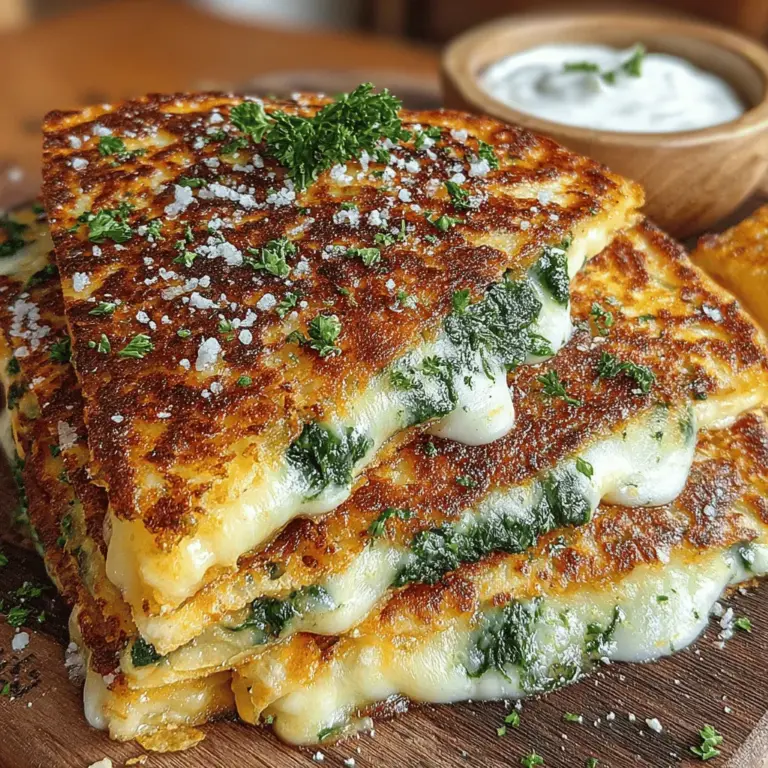 If you're searching for a quick and satisfying meal that appeals to both the taste buds and health-conscious diners, look no further than Cheesy Spinach Stuffed Tortilla Melts. This recipe encapsulates comfort food at its best, blending the creaminess of cheese with the fresh, vibrant flavor of spinach, all wrapped up in a warm, soft tortilla. Whether you're preparing a casual lunch, a cozy dinner, or a delightful appetizer for gatherings, these tortilla melts are sure to impress.