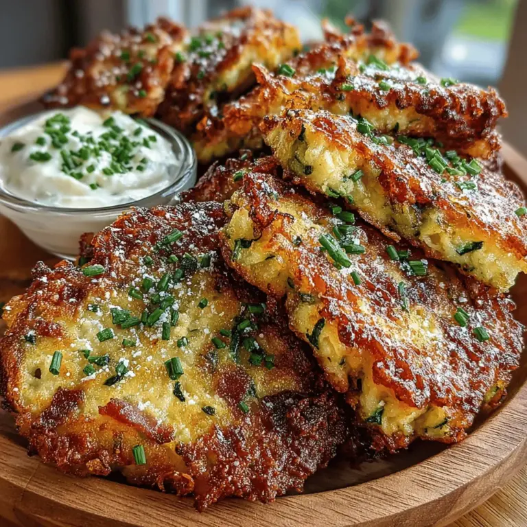 When it comes to appetizers or snacks that are as delicious as they are versatile, Cheesy Zucchini Bacon Fritters stand out as a delightful option. This recipe marries the tender, mild flavor of zucchini with the savory crunch of bacon and the rich creaminess of cheese, resulting in a dish that can be enjoyed at any time of day. Whether served as a starter at a dinner party or as a quick snack for the family, these fritters are sure to please a crowd with their irresistible taste and satisfying texture.