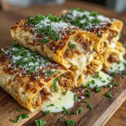 When it comes to comfort food that satisfies both the palate and the soul, few dishes can compete with Cheesy Mini Chicken Alfredo Tortilla Melts. This delightful recipe combines tender chicken, creamy Alfredo sauce, and gooey cheese all wrapped in a warm tortilla, making it a hit for both casual family dinners and festive gatherings. The appealing nature of this dish lies in its versatility and the way it brings together a medley of flavors and textures that everyone can enjoy.