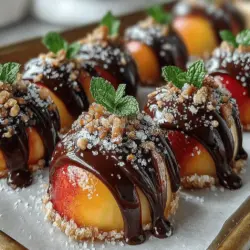 When the heat of summer is in full swing, finding a dessert that is both refreshing and indulgent can be a challenge. Enter Frozen Chocolate Dipped Peach Bites—an exquisite treat that beautifully marries the natural sweetness of ripe peaches with the rich decadence of chocolate. This easy-to-make dessert is perfect for summer gatherings, casual parties, or simply as a quick snack to satisfy your sweet tooth. The best part? This versatile recipe can be customized with various toppings and flavors, ensuring that every bite is a unique experience.