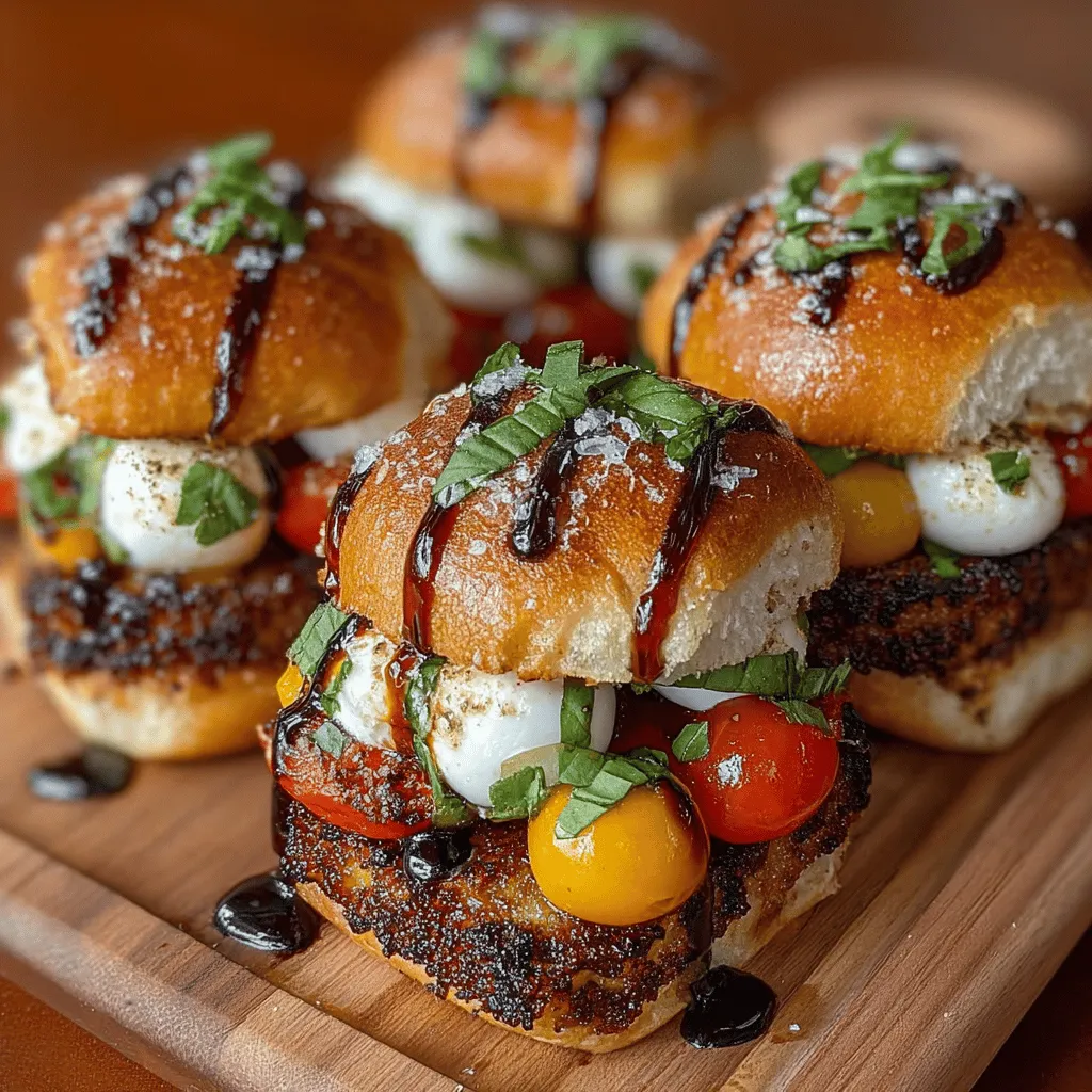 In recent years, vegetarian sliders have captured the hearts and taste buds of food enthusiasts everywhere. As more people seek flavorful and healthy alternatives to traditional meat-based options, these delightful bites have become a staple at gatherings, picnics, and casual dinners alike. Among the myriad of vegetarian sliders, the Mini Caprese Eggplant Sliders stand out for their vibrant flavors and satisfying textures. This recipe brings together the classic Italian Caprese salad flavors—juicy tomatoes, creamy mozzarella, aromatic basil, and a drizzle of balsamic glaze—crafted into a delightful slider format.