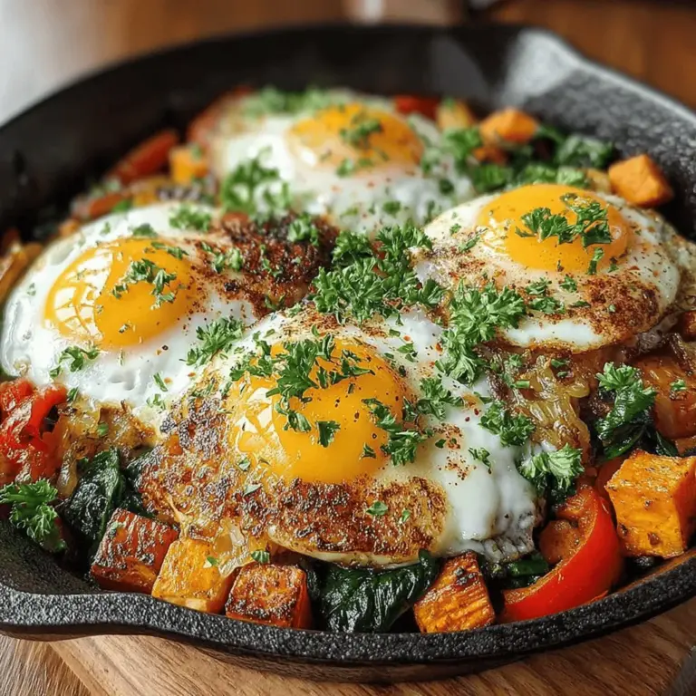 Sweet Potato Hash with Spinach and Eggs is a wholesome and delicious breakfast option that combines nutritious ingredients into a satisfying meal. As mornings can often be rushed, this recipe offers a quick yet fulfilling solution, making it perfect for busy weekdays or a leisurely weekend brunch. The combination of sweet potatoes, spinach, and eggs creates a vibrant plate that not only pleases the palate but also fuels your day with essential nutrients.