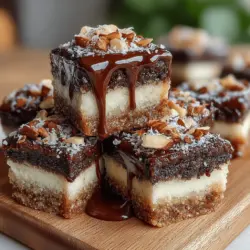 In the world of desserts, few creations are as gratifying as the Frozen Chocolate Almond Coconut Squares. This delightful treat brings together rich dark chocolate, nutty almond flavor, and the tropical sweetness of coconut, resulting in a dessert that’s both indulgent and health-conscious. Whether you’re entertaining guests, looking for a midday snack, or simply craving something sweet yet nutritious, these squares are the perfect solution.