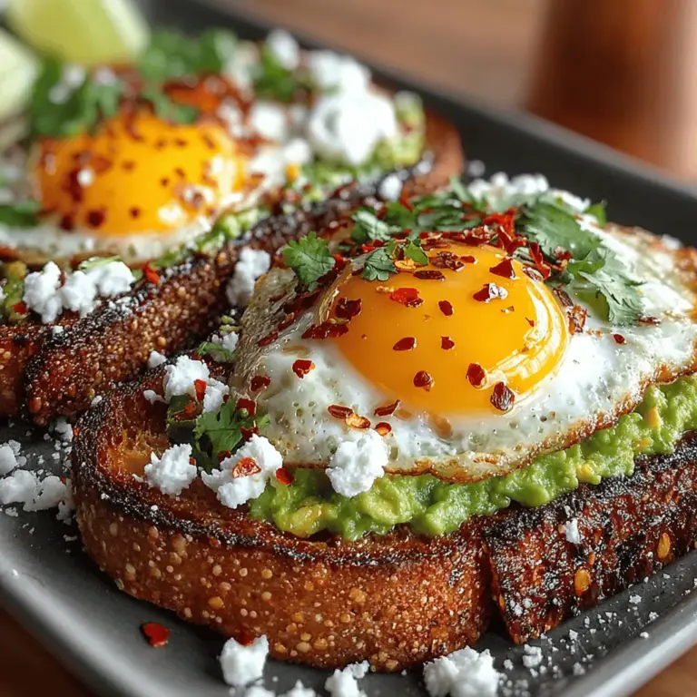 In recent years, avocado toast has transitioned from a trendy café item to a staple in modern cuisine, celebrated for its versatility and vibrant appeal. This beloved dish has become a favorite not just for its aesthetic value but also for its nutritional prowess. Among the many delightful variations of avocado toast, the Creamy Avocado Egg Toast Stack stands out as a particularly satisfying meal. This recipe combines the creamy richness of avocado, the protein power of eggs, and the tangy smoothness of Greek yogurt, making it an ideal choice for breakfast, brunch, or a light lunch.