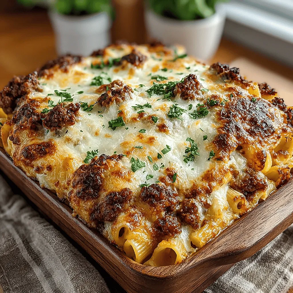 When it comes to hearty meals that please a crowd, few dishes can compete with Cheesy Baked Ziti with Italian Sausage. This comforting casserole combines the robust flavors of Italian sausage with a medley of cheeses, all enveloped in the warmth of baked pasta. Whether it's a family dinner, a potluck, or a casual gathering with friends, this dish stands out as a quintessential choice that promises satisfaction in every bite. The rich, cheesy layers paired with the savory depth of the sausage create a delightful harmony that appeals to both adults and children alike.