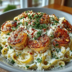 Creamy Shrimp Alfredo Pasta Delight