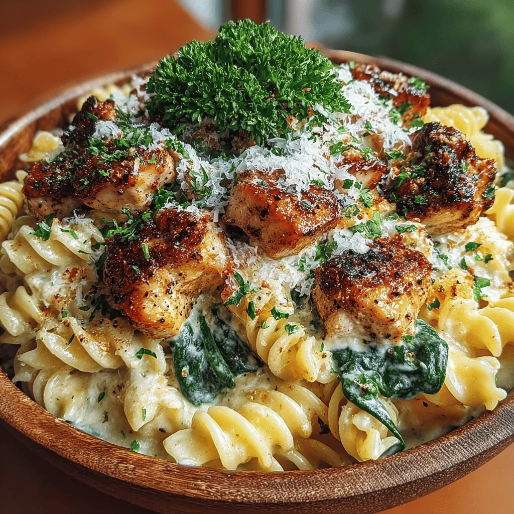 In the world of comfort food, few things are as satisfying as a creamy pasta dish that warms both the heart and the stomach. Among the many pasta options available, the Creamy Garlic Chicken Rotini Delight stands out as a true favorite. With its velvety texture, garlic-infused sauce, and the delightful combination of succulent chicken and fresh greens, this dish is a celebration of flavors that come together beautifully. Whether you’re looking for a quick weeknight meal or a comforting dish for a family gathering, this recipe promises to deliver on taste and ease of preparation.