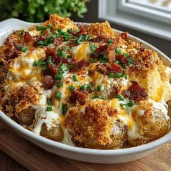 In the realm of comfort foods, few dishes evoke a sense of nostalgia and warmth quite like Cheesy Ranch Potato Casserole. This delightful dish combines the rustic charm of baked potatoes with the creamy richness of ranch dressing, melty cheese, and crispy bacon, creating a symphony of flavors that is hard to resist. Whether it’s a chilly evening or a festive gathering, this casserole serves as a dependable centerpiece that invites family and friends to gather around the table, sharing stories and laughter.