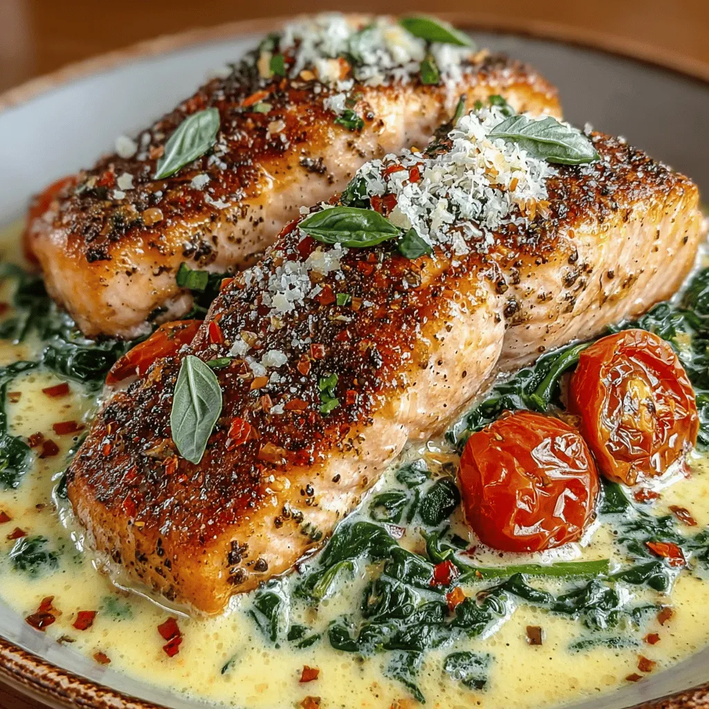 In the realm of culinary delights, few dishes can transport you to the sun-soaked coasts of Italy quite like Savory Creamy Tuscan Salmon with Spinach. This exquisite recipe marries the rich, buttery flavors of salmon with the vibrant, earthy notes of Tuscan herbs and fresh spinach, creating a meal that is not only indulgent but also remarkably nourishing. It’s a delightful dish that caters to both weeknight dinners and elegant gatherings, appealing to a wide range of palates and dietary preferences.
