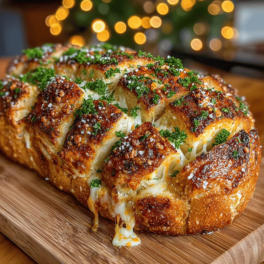 Cheesy garlic pull apart bread is a culinary masterpiece that perfectly balances comfort and indulgence. With its delightful combination of crispy exterior and gooey cheese interior, this dish has captured the hearts and taste buds of food lovers everywhere. It’s not just a side dish; it’s an experience. Whether you’re hosting a lively gathering, throwing a casual party, or enjoying a cozy family dinner, cheesy garlic pull apart bread makes for the perfect companion. The aroma of freshly baked bread infused with garlic and the tantalizing allure of melted cheese creates an inviting atmosphere that beckons guests to indulge.