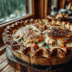 - 2 cups cooked chicken, shredded - 1 cup carrots, diced - 1 cup peas - 1 cup potatoes, diced - 1/2 cup onion, chopped - 1/2 cup celery, chopped - 1/4 cup butter - 1/4 cup all-purpose flour - 1 1/2 cups chicken broth - 1/2 cup heavy cream - 1 teaspoon dried thyme - Salt and pepper to taste - 1 package refrigerated pie crusts (or homemade crust)