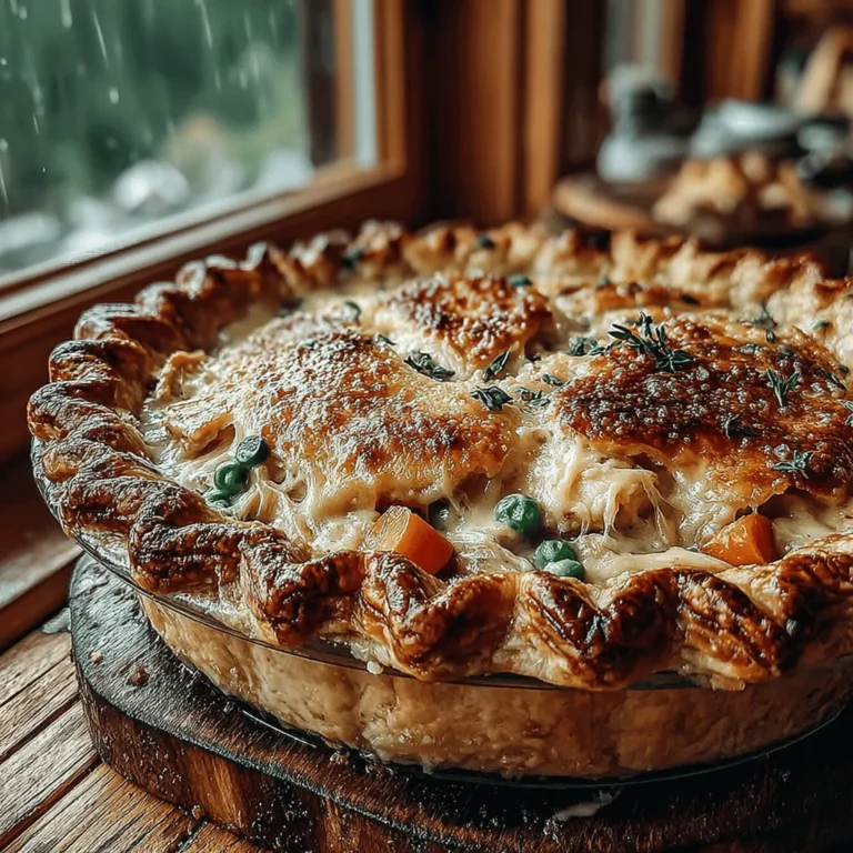 - 2 cups cooked chicken, shredded - 1 cup carrots, diced - 1 cup peas - 1 cup potatoes, diced - 1/2 cup onion, chopped - 1/2 cup celery, chopped - 1/4 cup butter - 1/4 cup all-purpose flour - 1 1/2 cups chicken broth - 1/2 cup heavy cream - 1 teaspoon dried thyme - Salt and pepper to taste - 1 package refrigerated pie crusts (or homemade crust)