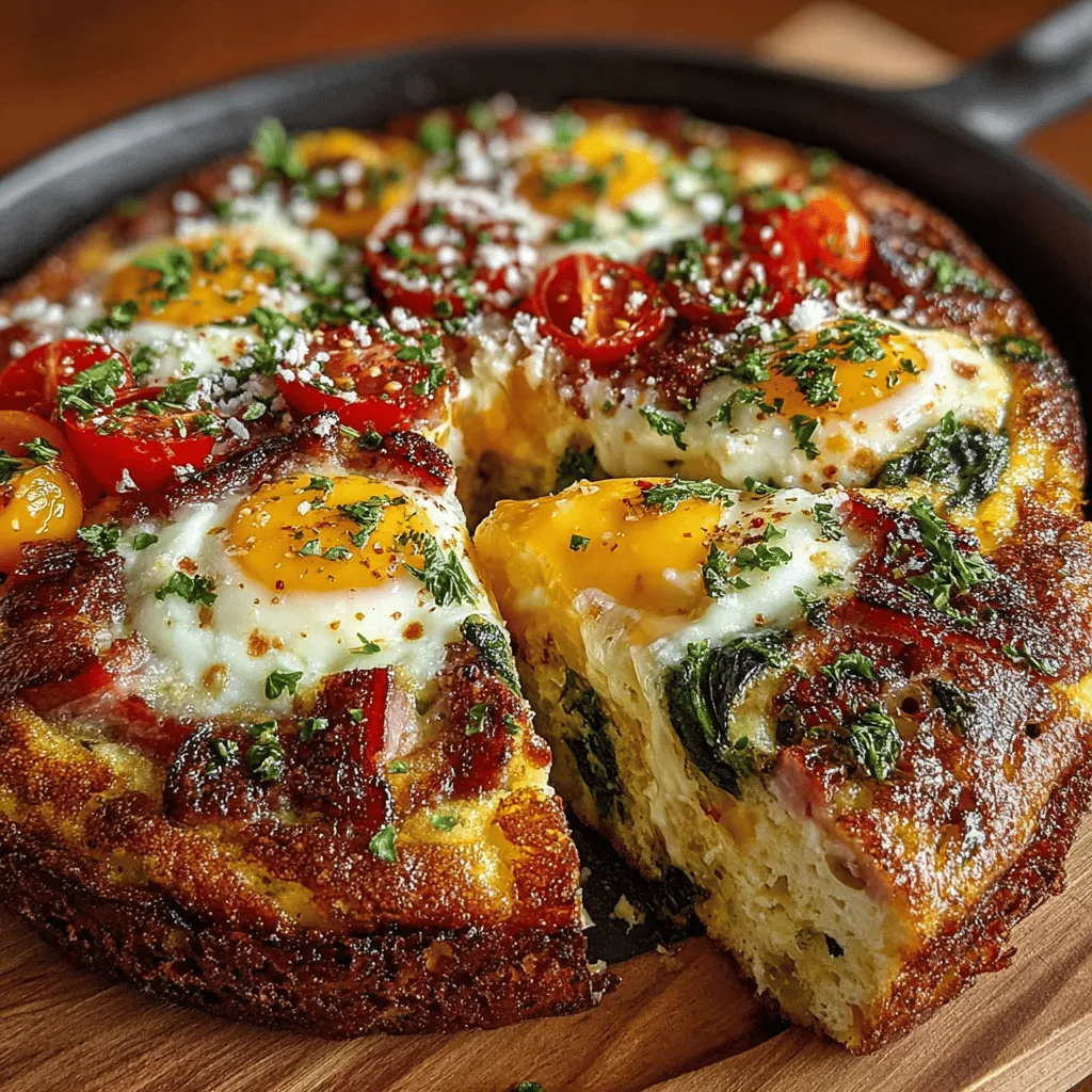 The Cheesy Vegetable and Ham Frittata Delight is a versatile and nutritious meal option that can be enjoyed for breakfast, brunch, or even dinner. This delightful dish combines protein-rich eggs, flavorful ham, and a colorful array of vegetables, all held together by melted cheese, making it a satisfying choice for any meal of the day. One of the best features of frittatas is their ease of preparation; in just a few simple steps, you can whip up a hearty meal that can be customized based on your personal preferences or the seasonal ingredients available in your kitchen.