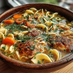 Chicken noodle soup has long held a cherished place in the hearts of many, often regarded as the quintessential comfort food. Whether it’s a chilly evening or a day when you’re feeling under the weather, a warm bowl of chicken noodle soup can provide both nourishment and solace. Its simplicity is matched only by its ability to bring people together, making it a staple in kitchens around the world. This article aims to guide you through the preparation of a cozy chicken noodle soup enhanced by fresh herbs, ensuring that each spoonful is packed with flavor and warmth.