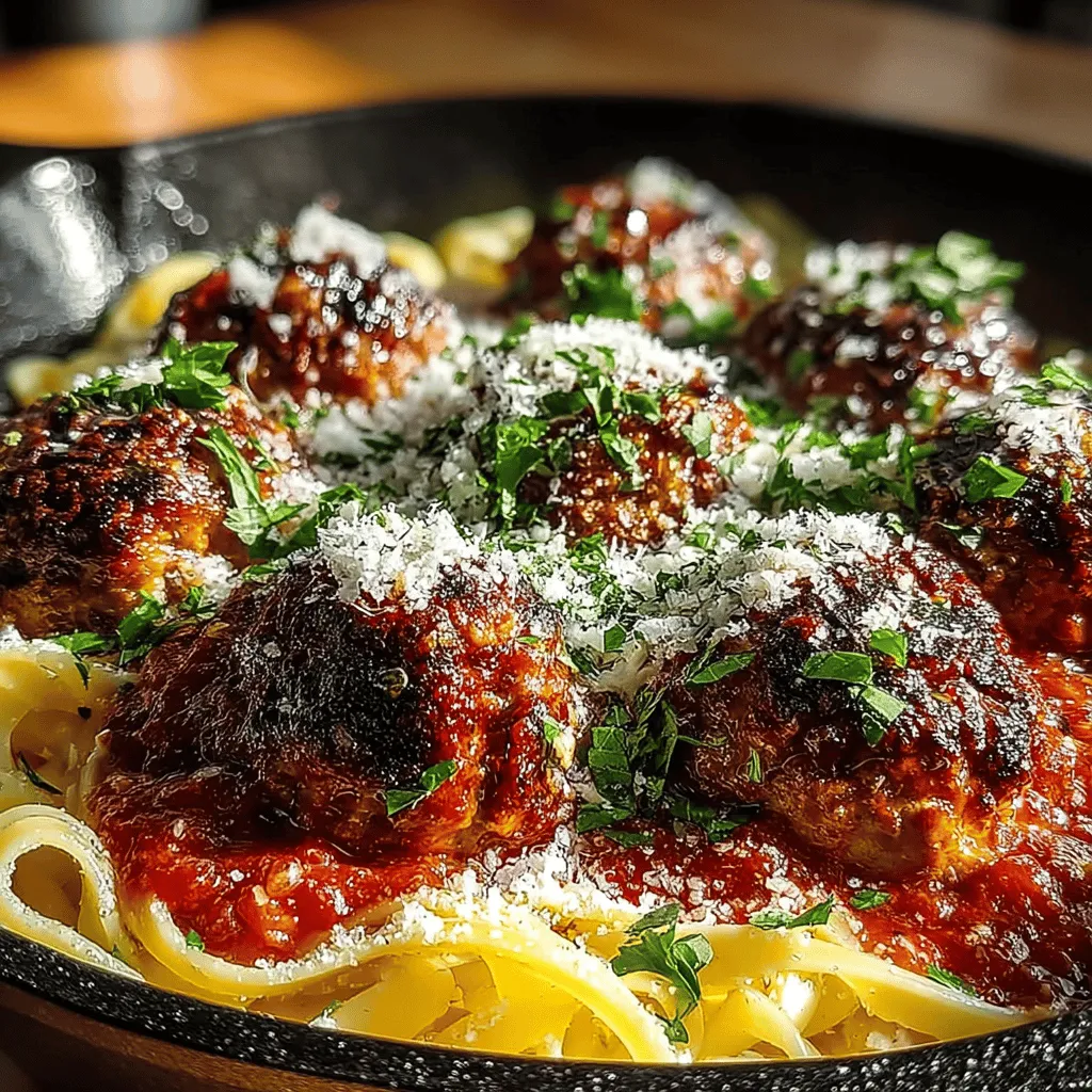 <strong>Ground Turkey</strong>” /></p>
</p>
<h2>Crafting the Marinara Sauce</h2>
</p>
<p>When it comes to creating the perfect Cheesy Kid-Approved Turkey Meatballs, the marinara sauce plays a crucial role. You have two main options: store-bought or homemade. Each choice comes with its pros and cons, which can influence your final dish.</p>
</p>
<h3>Choosing Between Store-Bought and Homemade</h3>
</p>
<p><strong>Store-Bought Marinara Sauce:</strong></p>
<p>– <strong>Pros:</strong></p>
<p>– <strong>Convenience:</strong> Quick and ready to use, perfect for busy weeknights.</p>
<p>– <strong>Consistency:</strong> Offers a reliable flavor profile without the need for trial and error.</p>
<p>– <strong>Cons:</strong></p>
<p>– <strong>Additives:</strong> Often contains preservatives and added sugars.</p>
<p>– <strong>Flavor:</strong> May not match the fresh taste of homemade versions.</p>
</p>
<p><strong>Homemade Marinara Sauce:</strong></p>
<p>– <strong>Pros:</strong></p>
<p>– <strong>Freshness:</strong> You control the ingredients, ensuring no preservatives or unwanted additives.</p>
<p>– <strong>Flavor Customization:</strong> Tailor the seasoning to your family’s preferences, enhancing the overall taste of the meal.</p>
<p>– <strong>Cons:</strong></p>
<p>– <strong>Time-Consuming:</strong> Takes longer to prepare and cook.</p>
<p>– <strong>Skill Level:</strong> Requires a basic understanding of cooking techniques.</p>
</p>
<p>If you decide to make your own marinara, here’s a simple recipe:</p>
</p>
<p><strong>Simple Homemade Marinara Recipe:</strong></p>
<p>– <strong>Ingredients:</strong></p>
<p>– 2 tablespoons olive oil</p>
<p>– 4 cloves garlic, minced</p>
<p>– 1 can (28 ounces) crushed tomatoes</p>
<p>– 1 teaspoon dried oregano</p>
<p>– 1 teaspoon dried basil</p>
<p>– Salt and pepper to taste</p>
<p>– <strong>Instructions:</strong></p>
<p>– In a saucepan, heat olive oil over medium heat. Add minced garlic and sauté until fragrant (about 1 minute).</p>
<p>– Stir in crushed tomatoes, oregano, basil, salt, and pepper.</p>
<p>– Bring to a simmer and let it cook for about 20-30 minutes, allowing the flavors to meld together.</p>
</p>
<h3>Cooking the Sauce</h3>
</p>
<p>Whether you choose store-bought or homemade, the process of simmering is essential. Simmering the sauce allows the flavors to develop, creating a rich base that perfectly complements your turkey meatballs.</p>
</p>
<p>For families with picky eaters, consider adjusting the spices. If your children tend to shy away from robust flavors, start with a milder blend of herbs and gradually introduce more as they become accustomed to the taste. A pinch of sugar can also balance the acidity of the tomatoes if needed.</p>
</p>
<h2>Combining Meatballs and Sauce</h2>
</p>
<h3>Simmering Together</h3>
</p>
<p>Once your turkey meatballs are cooked through, it’s time to combine them with your marinara sauce. This step is crucial for enhancing both flavor and texture. By allowing the meatballs to simmer in the sauce, they absorb the tangy goodness of the tomatoes, creating a deliciously cohesive dish.</p>
</p>
<p>When adding the meatballs to the sauce, remember to stir gently. Aggressive stirring can break apart the meatballs, leading to a less appealing presentation. Instead, use a spatula to carefully coat each meatball with the sauce, ensuring they remain intact. Let them simmer together for an additional 10-15 minutes, allowing the flavors to meld beautifully.</p>
</p>
<h2>Serving Suggestions</h2>
</p>
<h3>Pairing with Pasta</h3>
</p>
<p>One of the classic ways to serve turkey meatballs in marinara sauce is over pasta. The type of pasta you choose can elevate the dish even further.</p>
</p>
<p><strong>Here are some pasta options to consider:</strong></p>
<p>– <strong>Spaghetti:</strong> The traditional pairing that kids love, perfect for twirling around a fork.</p>
<p>– <strong>Penne:</strong> Its tubular shape holds sauce well, ensuring each bite is flavorful.</p>
<p>– <strong>Whole Grain Pasta:</strong> A nutritious option that offers added fiber, making it a healthier choice for children. Whole grain pasta can provide a satisfying and wholesome base for your meatballs.</p>
</p>
<p>Pairing meatballs with whole grain pasta not only enhances the meal’s nutritional profile but also helps keep kids feeling full longer.</p>
</p>
<h3>Garnishing for Flavor and Presentation</h3>
</p>
<p>Presentation is key when it comes to appealing to children. A sprinkle of fresh basil not only adds a pop of color but also enhances the overall flavor profile. The aromatic nature of basil cuts through the richness of the cheese in the meatballs and the acidity of the marinara sauce.</p>
</p>
<p>Additionally, don’t forget to add a generous sprinkle of grated Parmesan cheese on top. This classic garnish not only adds a savory note but also makes the dish visually appealing, enticing your little ones to dig in.</p>
</p>
<h2>Nutritional Breakdown</h2>
</p>
<p>Understanding the nutritional profile of your meal can help you make informed choices for your family. Each serving of Cheesy Kid-Approved Turkey Meatballs in Marinara Sauce typically contains:</p>
</p>
<p>– <strong>Calories:</strong> Approximately 350-400 (depending on portion size and pasta choice)</p>
<p>– <strong>Protein:</strong> 25-30 grams (from turkey and cheese)</p>
<p>– <strong>Carbohydrates:</strong> 40-45 grams (from pasta)</p>
<p>– <strong>Fats:</strong> 15-20 grams (mainly from olive oil and cheese)</p>
</p>
<p>This dish fits well into a balanced diet for children, providing a good mix of protein, carbohydrates, and fats. To create a complete meal, consider serving it alongside a side of steamed vegetables, such as broccoli or green beans. This not only adds essential vitamins and minerals but also introduces different textures and flavors, making mealtime more enjoyable.</p>
</p>
<h2>Conclusion</h2>
</p>
<p>In summary, Cheesy Kid-Approved Turkey Meatballs in Marinara Sauce is a delightful dish that is both easy to prepare and satisfying for the whole family. The combination of tender turkey meatballs infused with cheesy goodness, paired with a flavorful marinara sauce, creates a meal that kids and adults alike will cherish.</p>
</p>
<p>This recipe has the potential to become a family favorite, especially on busy weeknights when you want something quick and wholesome. By incorporating whole grain pasta and fresh garnishes, you can elevate this dish not only in flavor but also in nutrition.</p>
</p>
<p>So gather your ingredients, follow the steps outlined, and embrace the joy of cooking for your loved ones. With this simple yet delicious recipe, you’re bound to create lasting memories around the dinner table. Happy cooking!</p>
</div>