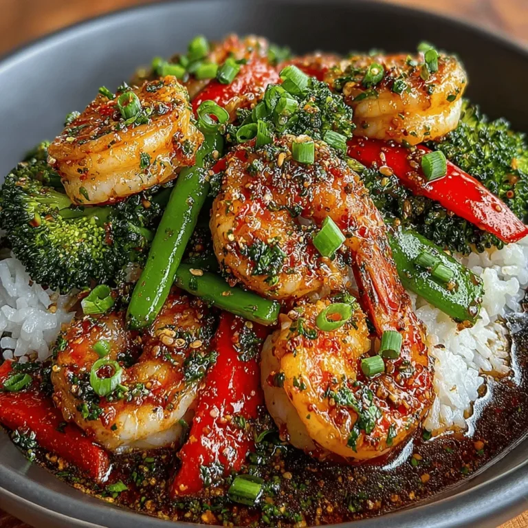 Zesty Shrimp & Veggie Dance is a vibrant and healthy option for weeknight dinners that brings together the freshness of vegetables and the satisfying taste of shrimp in a delightful stir-fry. This quick and easy recipe combines high-quality protein with an array of colorful vegetables, making it not only a feast for the eyes but also a nutritious meal that can cater to various dietary preferences. Using fresh ingredients, this dish bursts with flavor and is perfect for those busy nights when you want something delicious without spending hours in the kitchen.