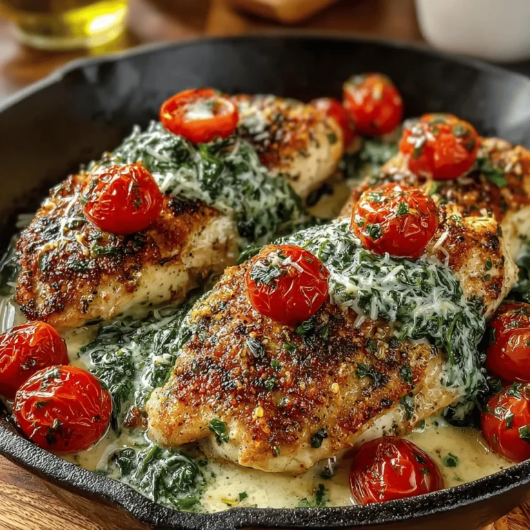 To achieve a flavor-packed Baked Creamy Tomato Basil Chicken, the first step is properly seasoning the chicken. Begin by patting the chicken breasts dry with paper towels; this ensures better adherence of the seasoning and promotes a nice sear later on. Use a combination of salt, pepper, and your favorite herbs to season the chicken evenly. A good rule of thumb is to use about 1 teaspoon of salt and ½ teaspoon of black pepper per pound of chicken. For extra flavor, consider adding garlic powder, onion powder, or smoked paprika to the mix. Rub the seasoning thoroughly over the entire surface of the chicken to ensure every bite is delicious.