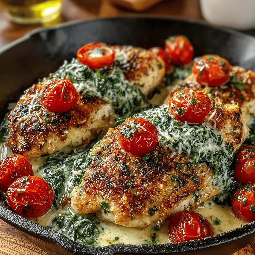 To achieve a flavor-packed Baked Creamy Tomato Basil Chicken, the first step is properly seasoning the chicken. Begin by patting the chicken breasts dry with paper towels; this ensures better adherence of the seasoning and promotes a nice sear later on. Use a combination of salt, pepper, and your favorite herbs to season the chicken evenly. A good rule of thumb is to use about 1 teaspoon of salt and ½ teaspoon of black pepper per pound of chicken. For extra flavor, consider adding garlic powder, onion powder, or smoked paprika to the mix. Rub the seasoning thoroughly over the entire surface of the chicken to ensure every bite is delicious.