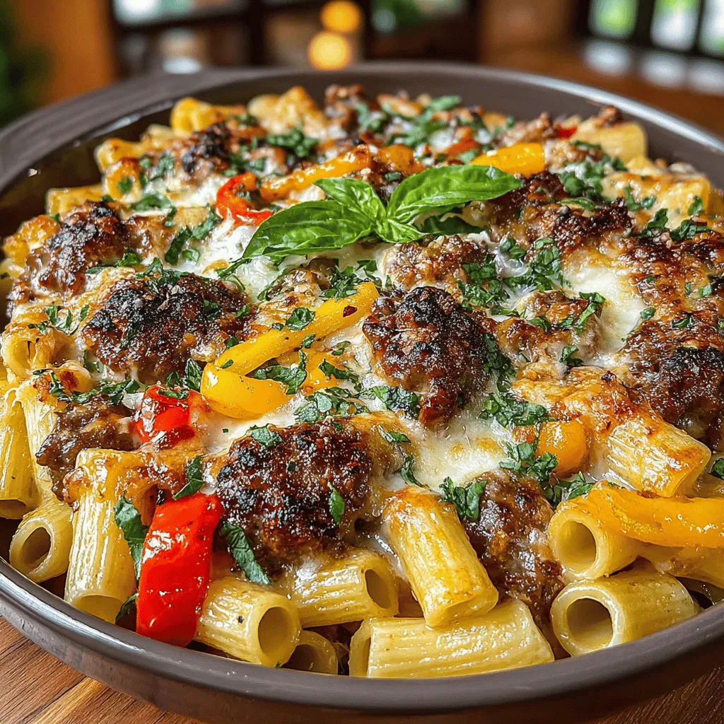 Embark on a culinary adventure with our Savory Sausage and Peppers Pasta Bake, a delightful dish that combines the heartiness of Italian sausage with the vibrant flavors of bell peppers and aromatic herbs. Perfect for family gatherings or a cozy weeknight dinner, this recipe offers a satisfying blend of textures and tastes. In this blog post, we'll explore the step-by-step process of creating this delicious meal, along with insights on its ingredients and tips for making it your own.