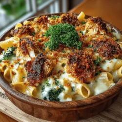 Creamy Cheesy Chicken Alfredo Pasta Bake
