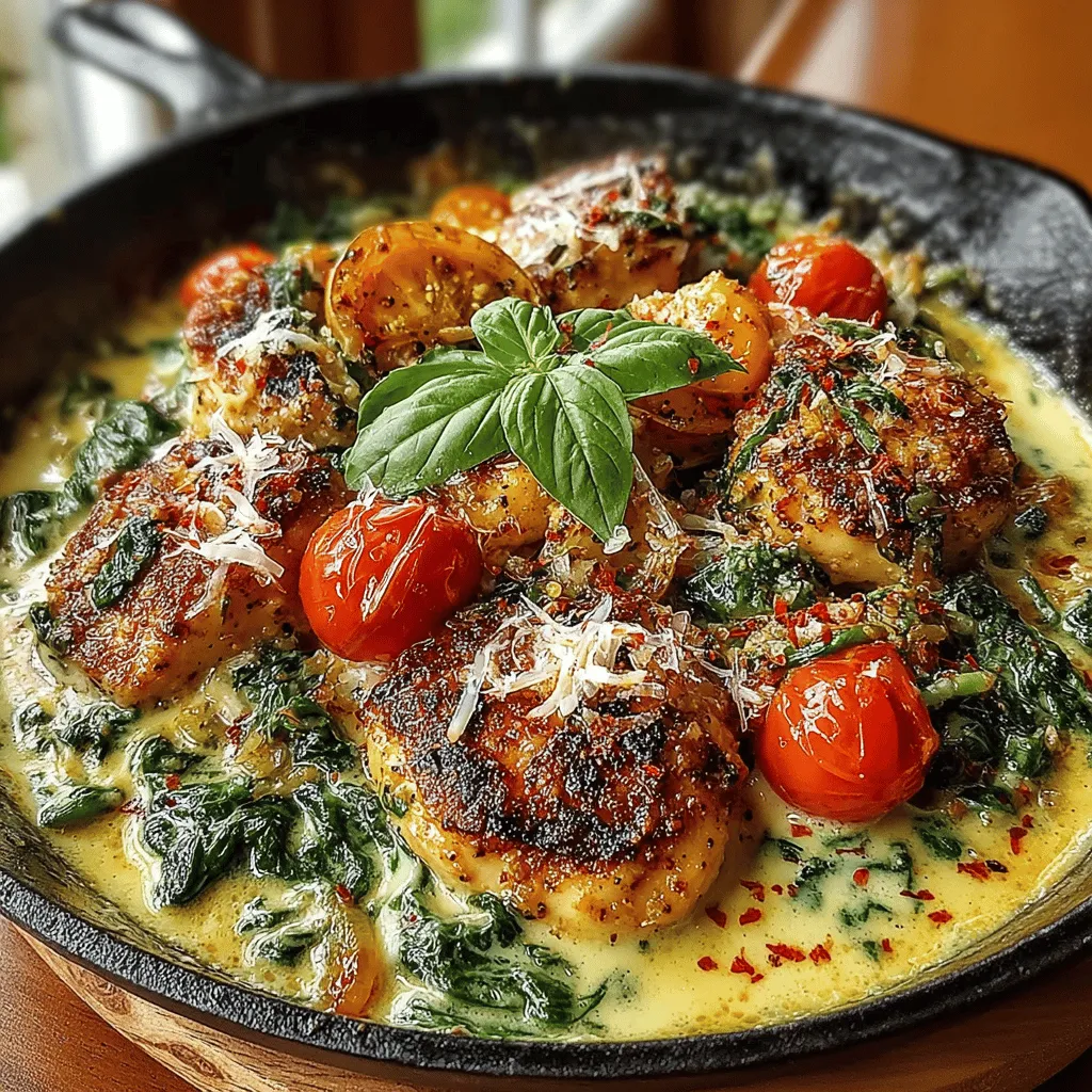 The One-Pan Creamy Chicken and Spinach Skillet is a delightful dish that combines the heartiness of chicken with the vibrant flavors of fresh spinach and tomatoes. Not only is it simple to prepare, but it also minimizes cleanup, making it perfect for busy weeknights. This creamy, savory recipe is sure to impress your family and friends while providing a nourishing meal that doesn’t compromise on taste.