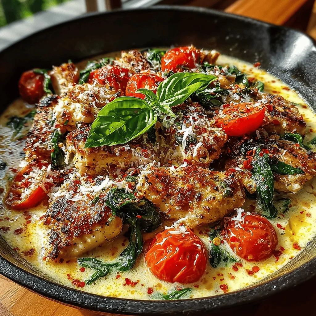 The One-Pan Creamy Chicken and Spinach Skillet is a delightful dish that combines the heartiness of chicken with the vibrant flavors of fresh spinach and tomatoes. Not only is it simple to prepare, but it also minimizes cleanup, making it perfect for busy weeknights. This creamy, savory recipe is sure to impress your family and friends while providing a nourishing meal that doesn’t compromise on taste.