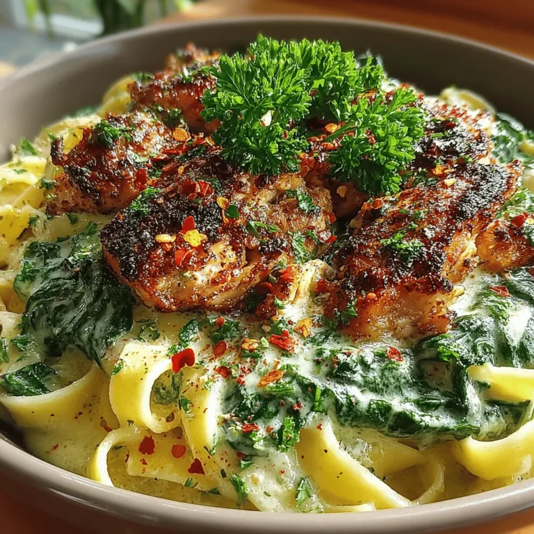 To achieve the perfect creamy sauce for your Garlic Delight: Creamy Chicken & Spinach Pasta, start by melting butter in a large skillet over medium heat. Once melted, add minced garlic and sauté until it's fragrant, about 1 minute. Be cautious not to let the garlic burn, as it can become bitter.