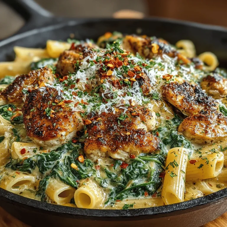 In the fast-paced world we live in, one-pot meals have gained immense popularity for their convenience and ease of preparation. They not only save time on cooking and cleaning but also allow for a harmonious blend of flavors and textures in a single dish. Among these culinary gems, the Creamy Chicken and Spinach Pasta Skillet stands out as a comforting and quick dinner option that pleases both the palate and the mind. This recipe is perfect for busy weeknights when you want something delicious without spending hours in the kitchen.