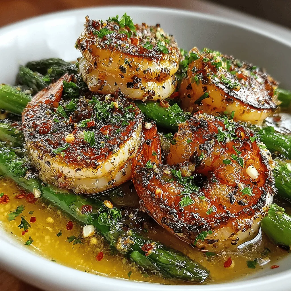 If you're on the hunt for a dish that brings together the best of both flavor and nutrition, look no further than Zesty Lemon Garlic Shrimp & Asparagus Delight. This vibrant dish marries the succulent taste of shrimp with the crisp freshness of asparagus, all elevated by the zesty punch of lemon and the aromatic depth of garlic. Perfect for a quick weeknight dinner yet elegant enough for entertaining guests, this recipe is a versatile culinary gem that caters to a variety of dining occasions.