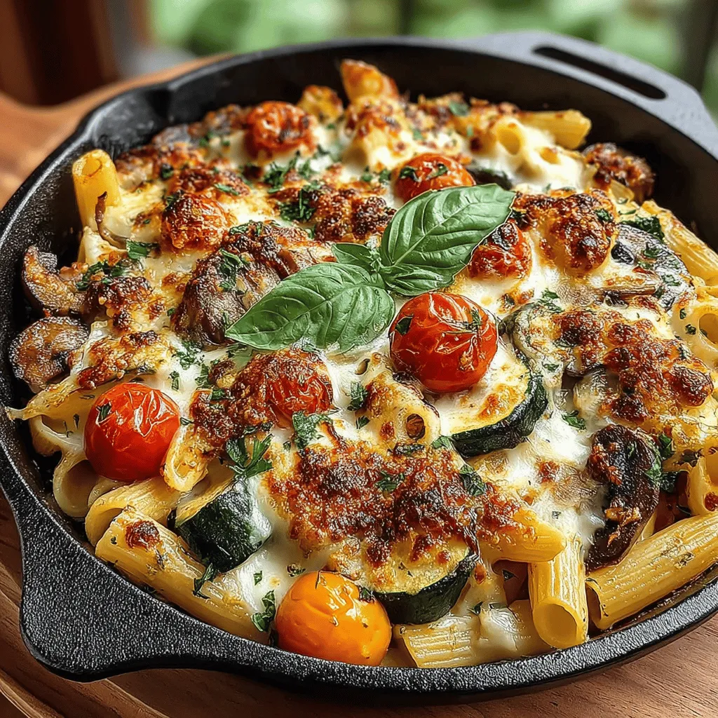 - 8 ounces of whole wheat pasta (penne or fusilli) - 2 tablespoons olive oil - 1 onion, diced - 2 cloves garlic, minced - 1 bell pepper, diced (any color) - 1 zucchini, chopped - 1 cup spinach, chopped - 1 cup cherry tomatoes, halved - 1 cup ricotta cheese - 1 cup shredded mozzarella cheese - 1 teaspoon dried oregano - 1 teaspoon dried basil - Salt and pepper to taste - Fresh parsley for garnish (optional)