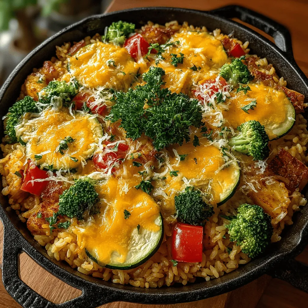 In the fast-paced world we live in today, finding time to prepare healthy and delicious meals can often feel like a daunting task. Enter the One-Skillet Cheesy Vegetable and Rice Casserole—a dish that marries convenience with nutrition, making it an ideal choice for busy weeknights or cozy family dinners. This recipe combines wholesome ingredients with a melty, cheesy finish, offering comfort and satisfaction in every bite. But what truly sets it apart is its simplicity; everything cooks together in a single skillet, making cleanup a breeze and allowing you to focus on what really matters—sharing a meal with loved ones.
