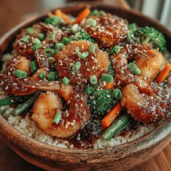 Sweet & Savory Honey Garlic Shrimp Bowls