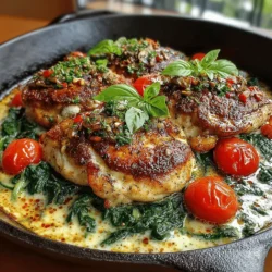 Cheesy Chicken & Spinach Delight