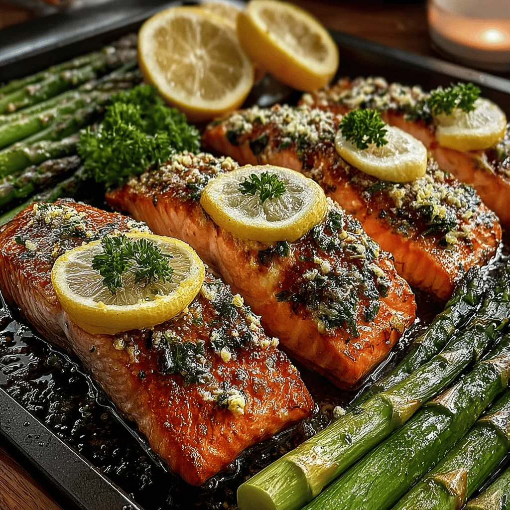 Zesty Lemon Garlic Butter Salmon with Asparagus is a delightful dish that combines rich flavors with nutritious ingredients, making it an excellent choice for a quick weeknight dinner or a special occasion. The succulent salmon fillets are infused with a bright and tangy lemon garlic butter sauce, which not only enhances the overall taste but also contributes to the health benefits of this meal. Paired with tender asparagus, this dish showcases a classic combination that is loved by many for its simplicity and elegance.
