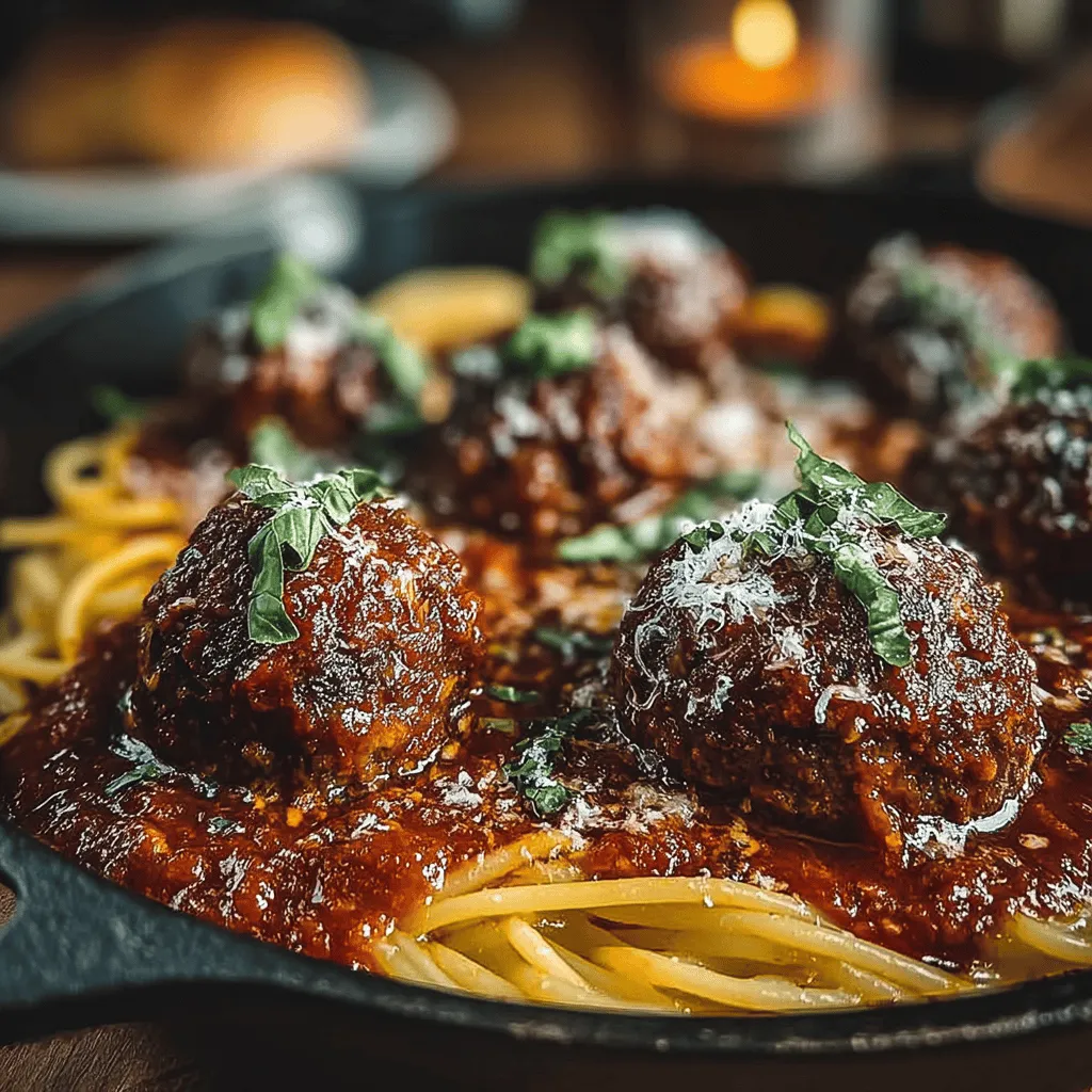 - 1 pound ground beef (80/20 for optimal juiciness) - 1/2 cup breadcrumbs - 1/4 cup grated Parmesan cheese - 1 large egg - 2 cloves garlic, minced - 1 tablespoon fresh parsley, chopped - 1 teaspoon dried oregano - 1 teaspoon salt - 1/2 teaspoon black pepper - 1/4 teaspoon red pepper flakes (optional for heat) - 2 tablespoons olive oil (for browning meatballs) - 1 can (28 ounces) crushed tomatoes - 1 medium onion, diced - 1 tablespoon sugar (to balance acidity) - Fresh basil leaves (for garnish, optional)